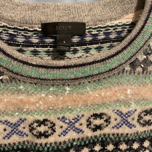 J Crew Sequin Fair Isle Sweater NWT S